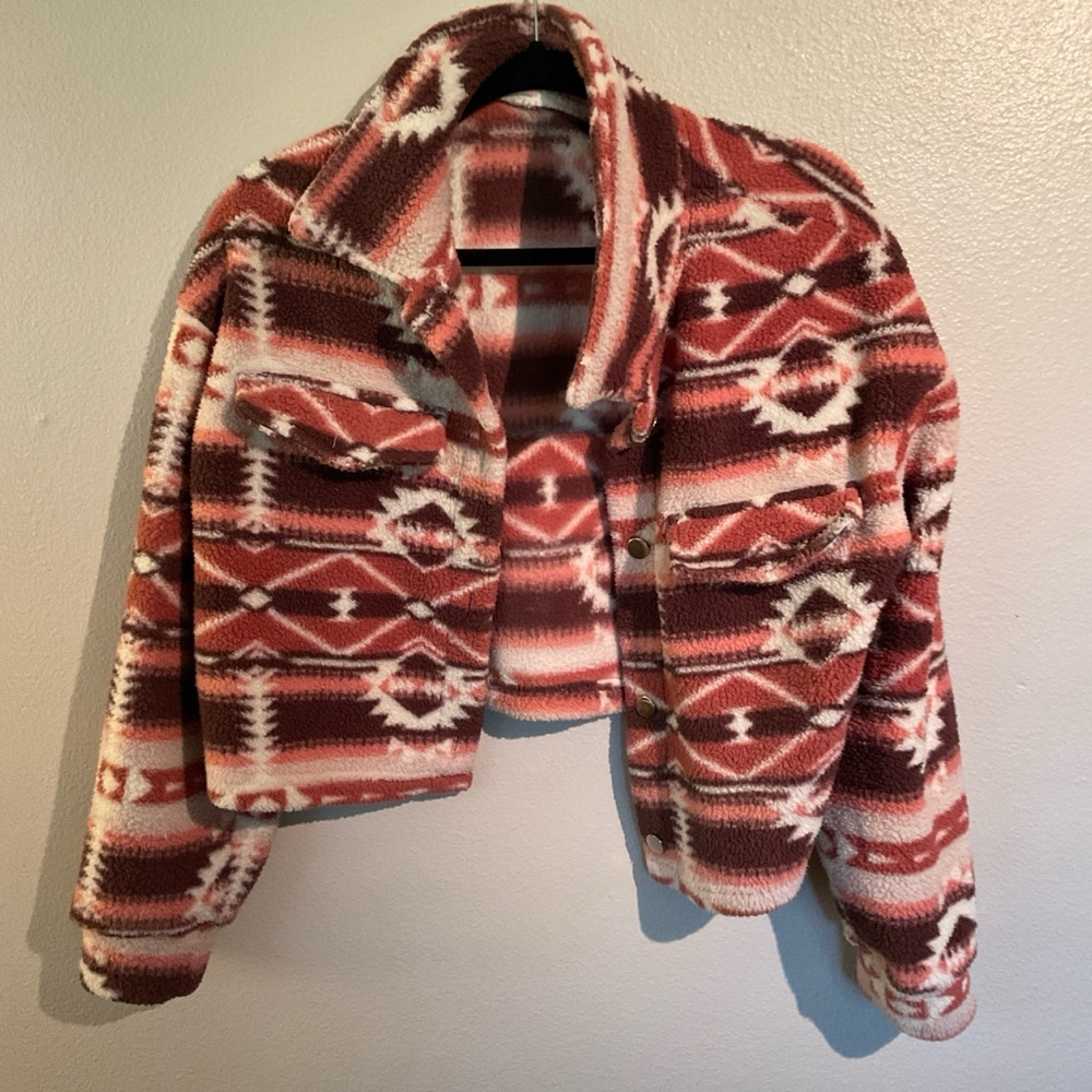 Women's Red Patterned Jacket